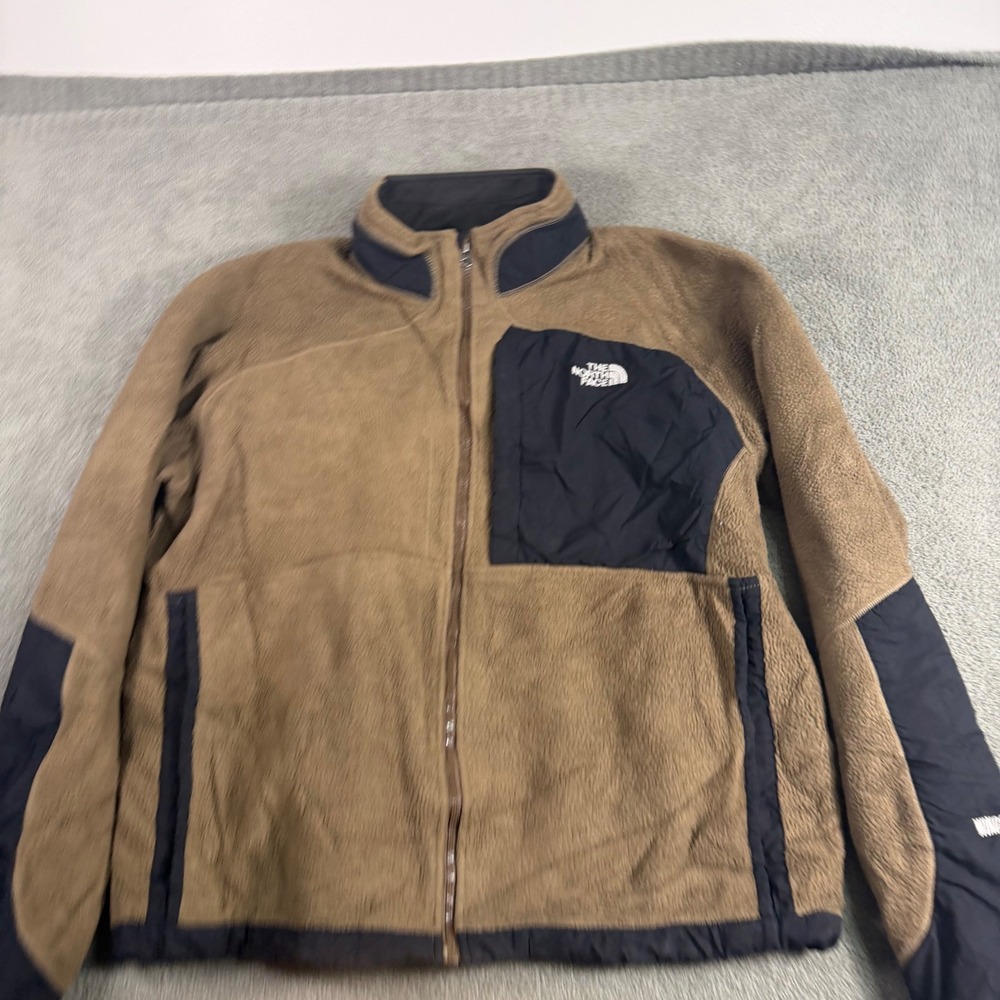 The North Face Windstopper Fleece Jacket Brown Black Full Zip Mens Large